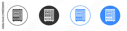 Vending machine icon editable flat vector illustration concept.
