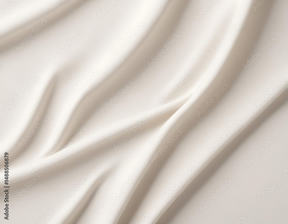 Obraz premium Smooth White Silk Fabric Drapes