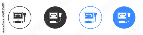 Ultrasonography icon editable flat vector illustration concept.