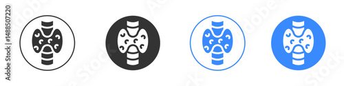 Thyroid icon editable flat vector illustration concept.