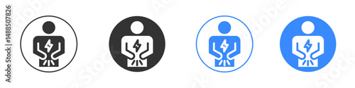 Stomachache icon editable flat vector illustration concept.