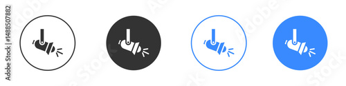 Spotlight icon editable flat vector illustration concept.