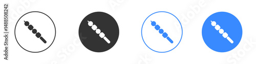 Skewer icon editable flat vector illustration concept.