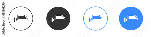 Side mirror icon editable flat vector illustration concept.