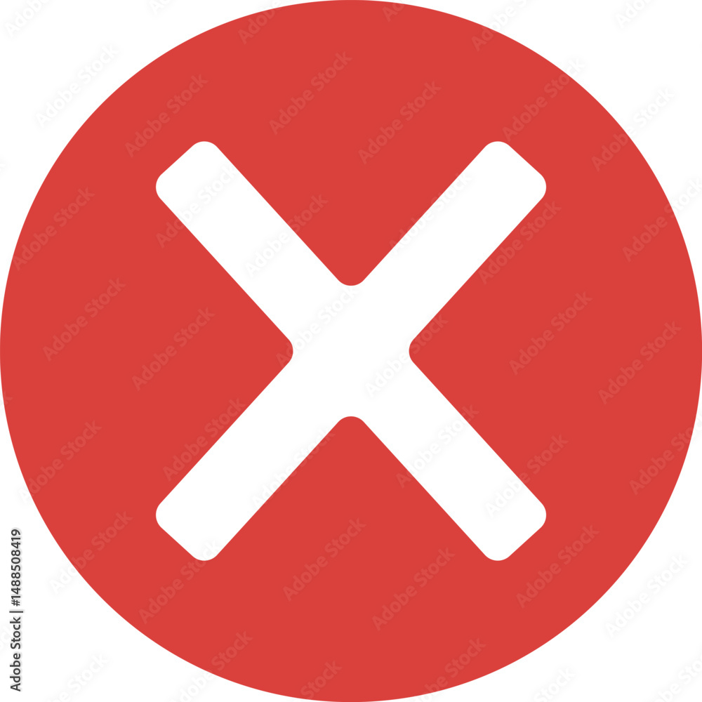 No Entry Sign, Red Cancel Button No Entry Sign, Red Cancel Button