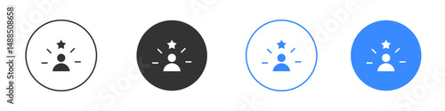 Self confidence icon editable flat vector illustration concept.