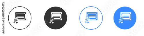 Qualification icon editable flat vector illustration concept.