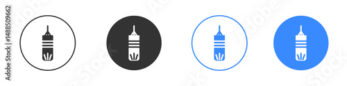 Punching bag icon editable flat vector illustration concept.