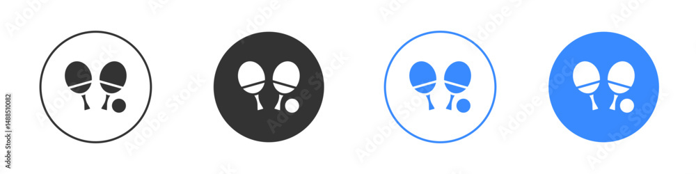 Obraz premium Ping pong icon editable flat vector illustration concept.