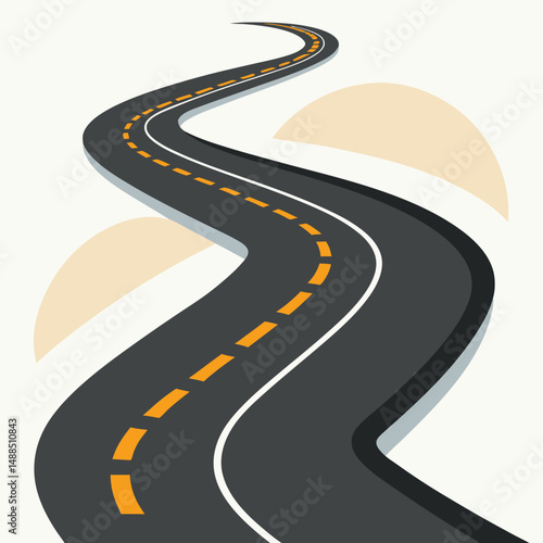 a simple line icon of a fast-moving delivery truck on white background