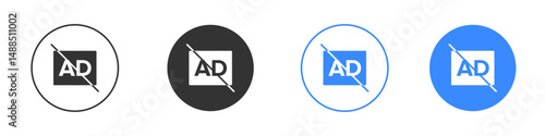 No audio description icon editable flat vector illustration concept.