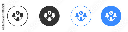 Mutual funds icon editable flat vector illustration concept.