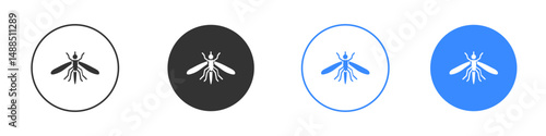 Mosquito icon editable flat vector illustration concept.