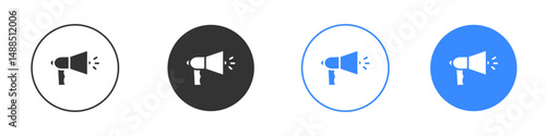 Loud Speaker icon editable flat vector illustration concept.