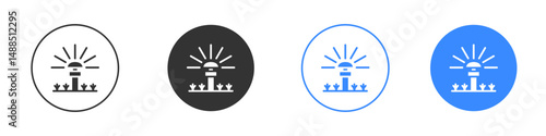 Lawn sprinkler icon editable flat vector illustration concept.