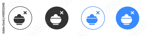 Lack of appsetite icon editable flat vector illustration concept.