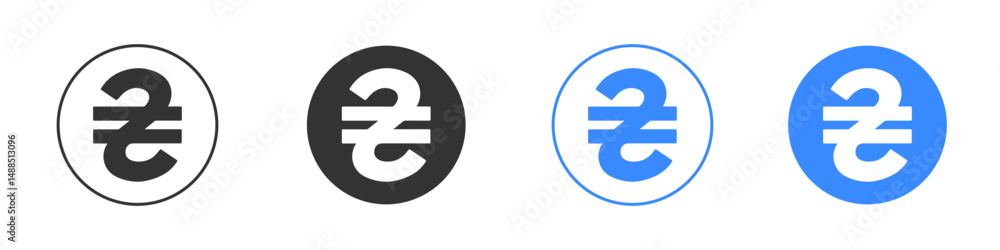 Hryvnia icon editable flat vector illustration concept. Hryvnia icon editable flat vector illustration concept.