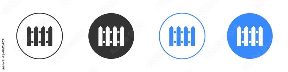 Fence icon editable flat vector illustration concept. Fence icon editable flat vector illustration concept.