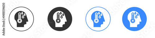 Fever icon editable flat vector illustration concept.