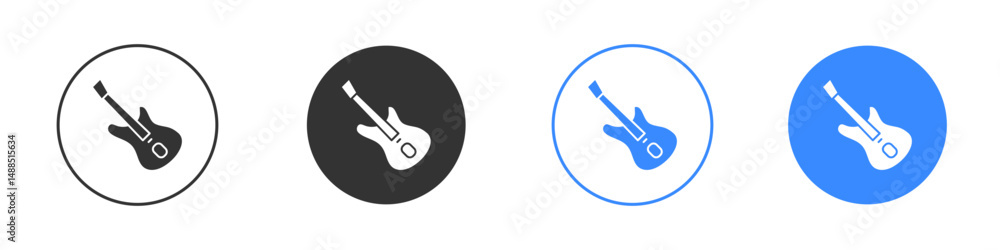 Electric Guitar icon editable flat vector illustration concept. Electric Guitar icon editable flat vector illustration concept.