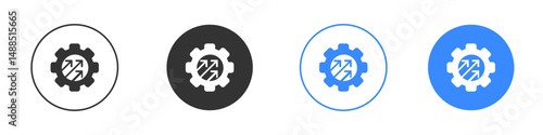 Efficiency icon editable flat vector illustration concept.