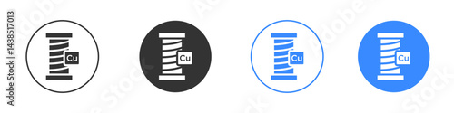 Copper icon editable flat vector illustration concept.