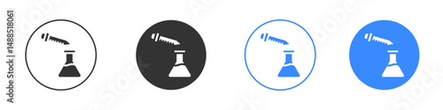 Chemical test icon editable flat vector illustration concept.