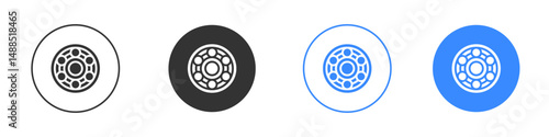Car bearing icon editable flat vector illustration concept.