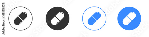 Capsules icon editable flat vector illustration concept.