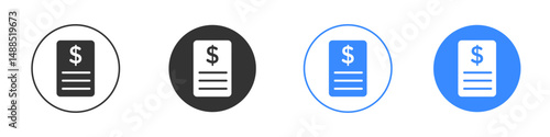 Bank statement icon editable flat vector illustration concept.