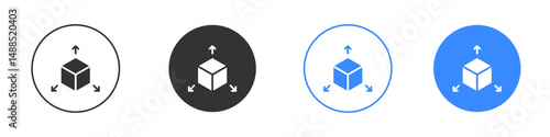 3D modeling icon editable flat vector illustration concept.
