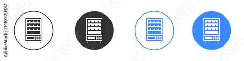 Vending machine icon editable flat vector illustration concept.