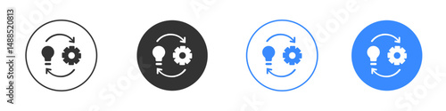 Implementation icon editable flat vector illustration concept.
