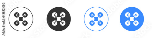 Drone icon editable flat vector illustration concept.