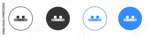 Conveyor belt icon editable flat vector illustration concept.