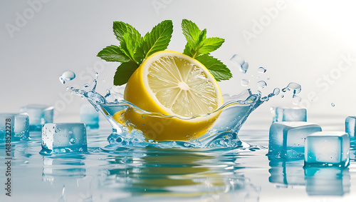 glass of water with lemon