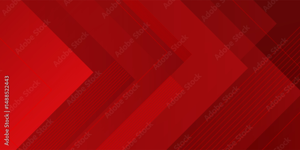 Fototapeta premium Red abstract background. Dynamic shapes composition. Eps10 vector