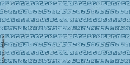 Seamless hand-drawn wave pattern in blue colors. Nautical, abstract, and geometric design, perfect for textiles, backgrounds, and decorative purposes.
