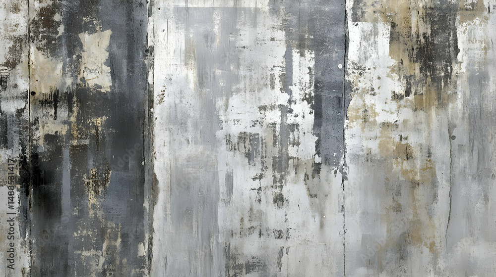 Fototapeta premium Abstract Grunge Texture with Monochrome Shades of Gray and Beige