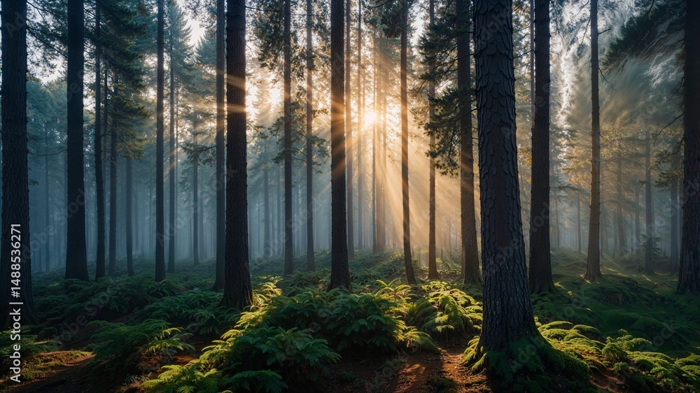 Fototapeta premium Morning in the forest