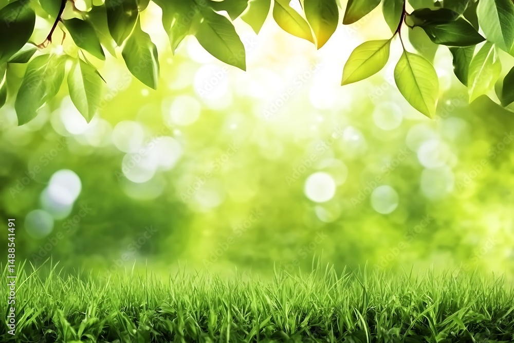 Obraz premium Blurred grass and sunlight in background Perfect