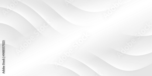 Abstract white and grey color, modern design line background with geometric half circle shapes. Vector eps10