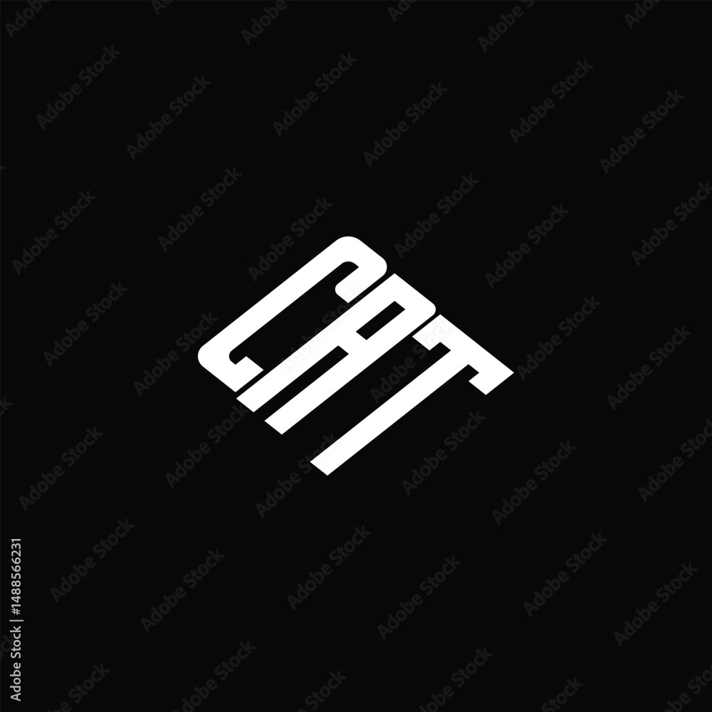 CAT letter logo design on black background. CAT letter logo design on black background.