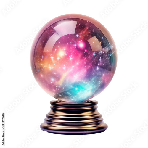 magic crystal ball on transparent background