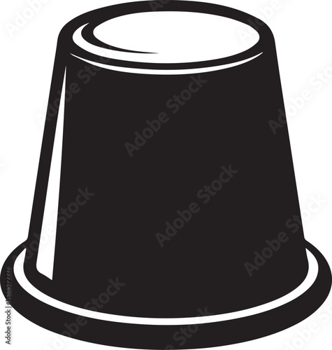 Sewing Tool Thimble Silhouette Vector | Precision Black Vector Art for Fashion Illustration