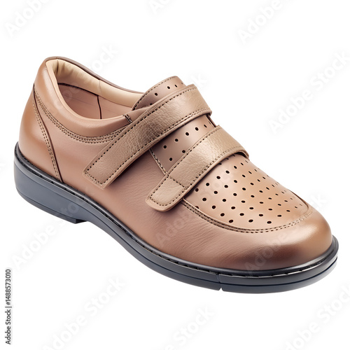 orthopedic comfort shoes on transparent background