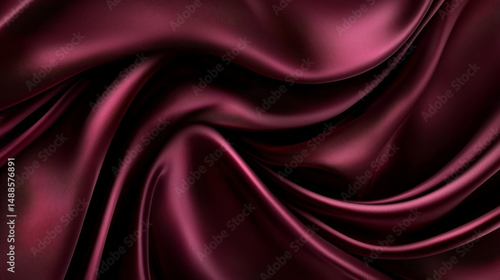 Obraz premium Luxurious burgundy silk texture for elegant backgrounds