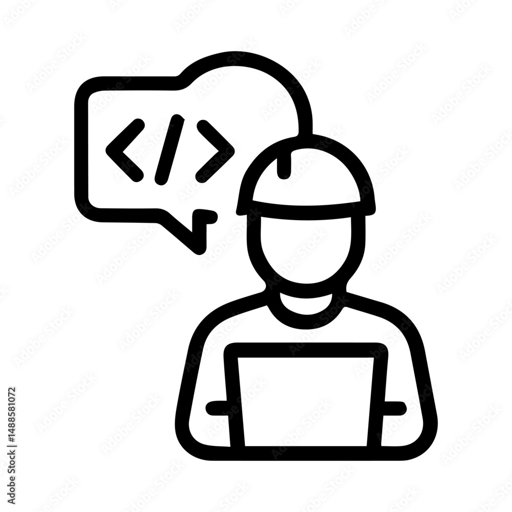 Prompt Engineering Vector icon Prompt Engineering Vector icon