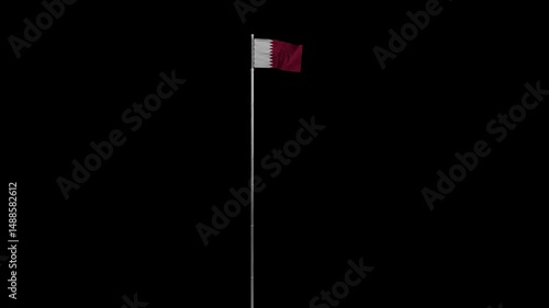 Animated Qatar National Flag | Maroon and White Motion