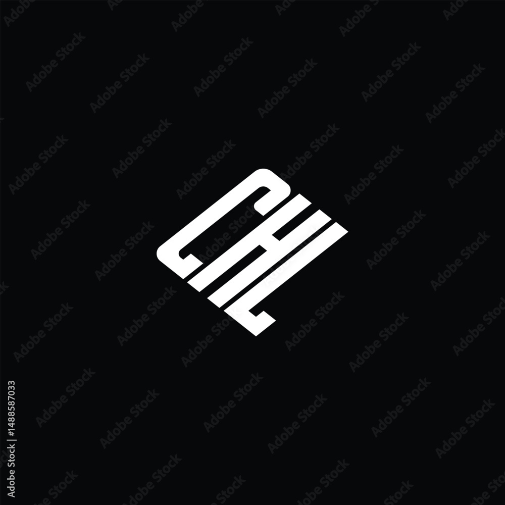 CHL letter logo design on black background. CHL letter logo design on black background.